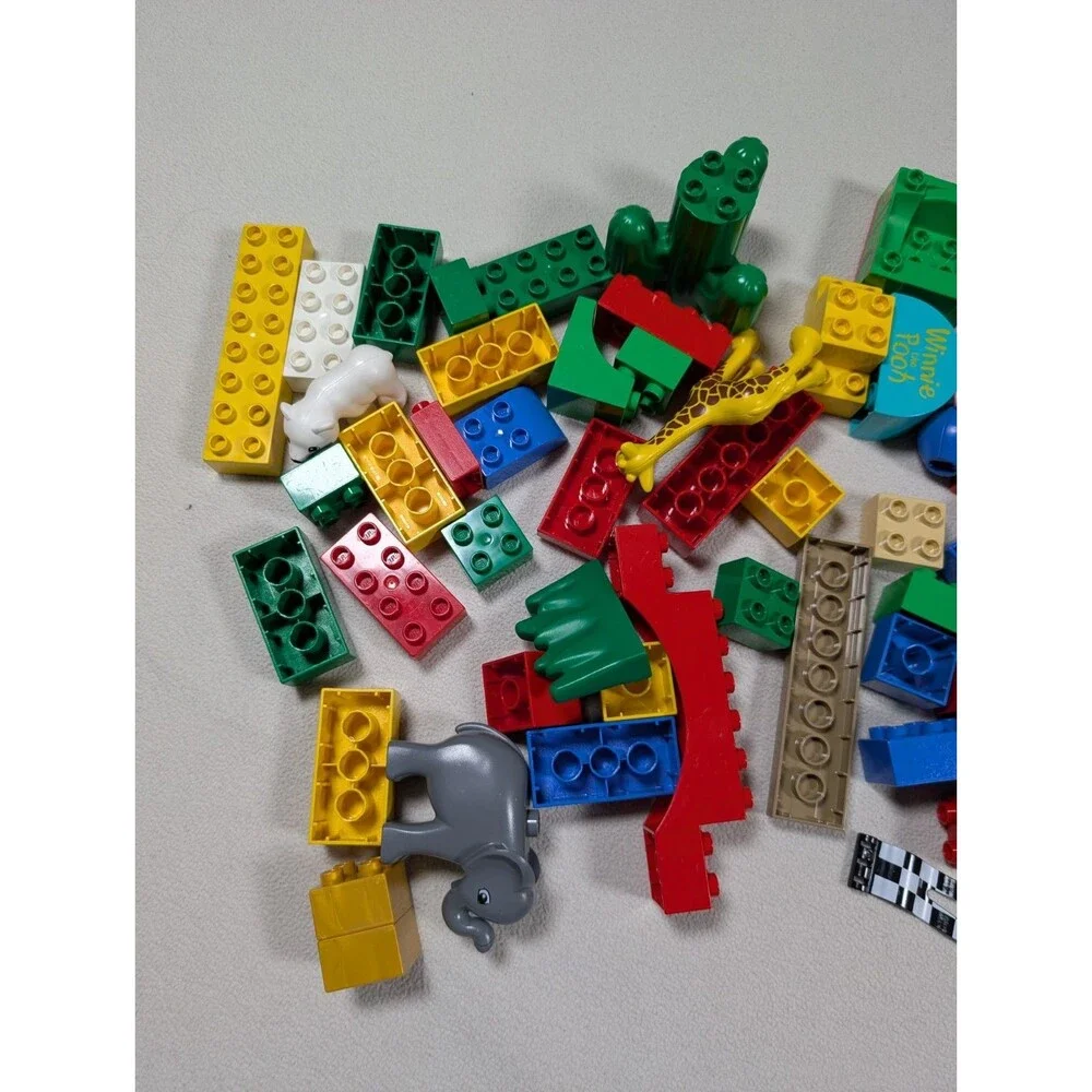 Lot of 100+ 3lb LEGO DUPLO Pieces, Thomas Train, Winnie Pooh, Animals